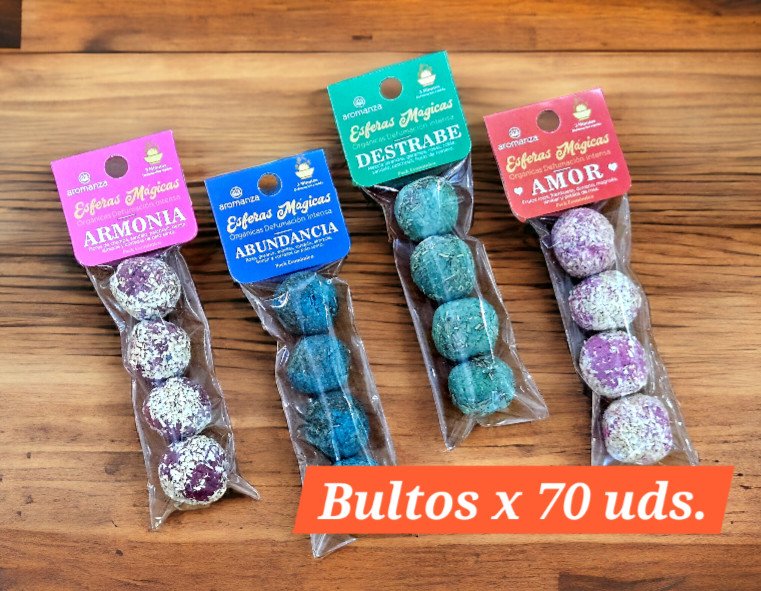 102UB - Esferas Magicas x 4 Colgables Bulto x 70