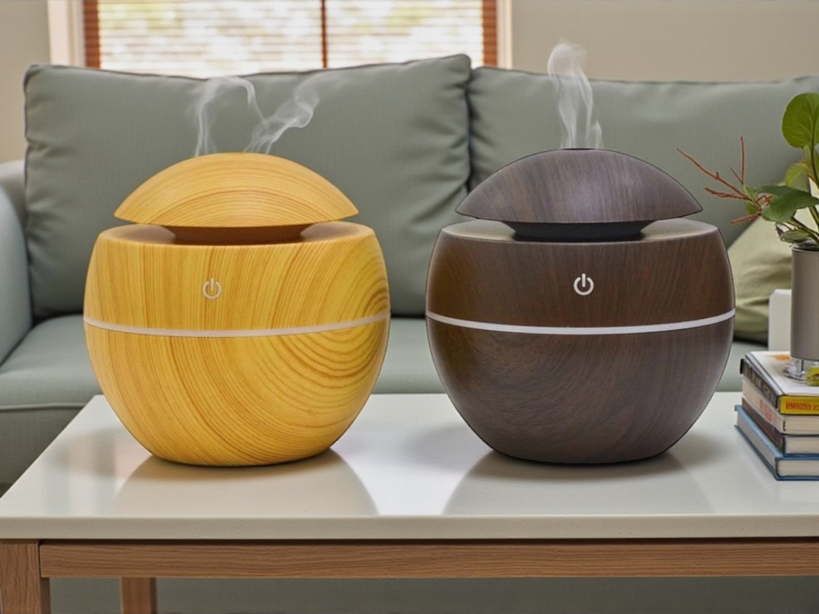 708D - Humidificador Redondo Led/Colores 10 cm