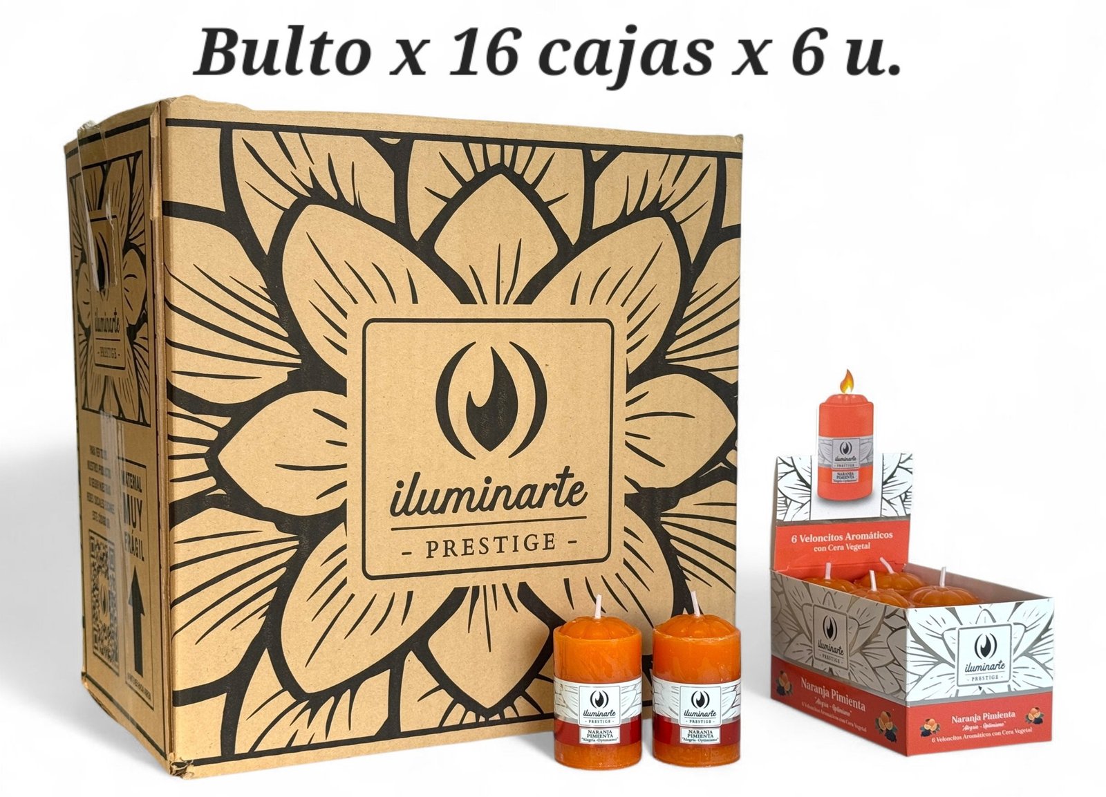 072AB - 6 Veloncitos Arom c/Cera Vegetal Btox16