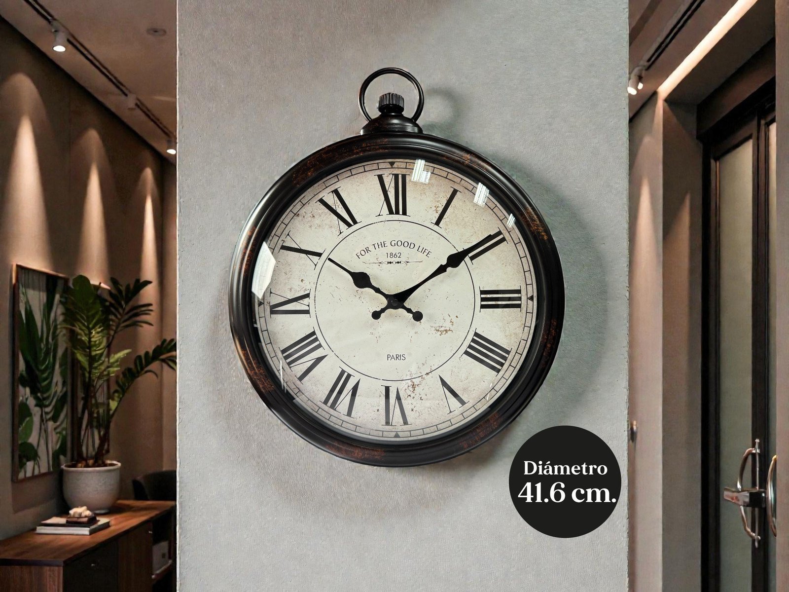 793Q - Reloj de Pared antiguo 41.6cm