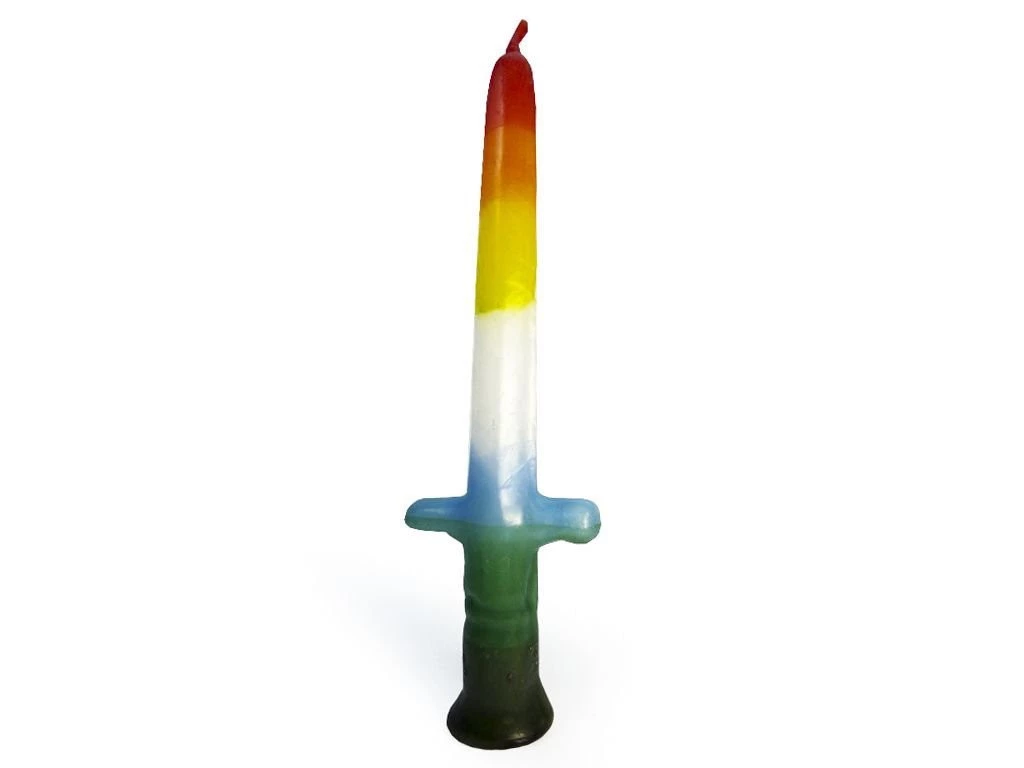 306A - Vela Espada Grande 7 Colores 22 x 6.5 cm