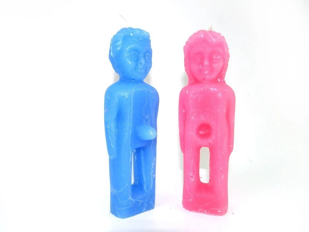 352 - Vela Juan y Juanita 16 x 5 cm