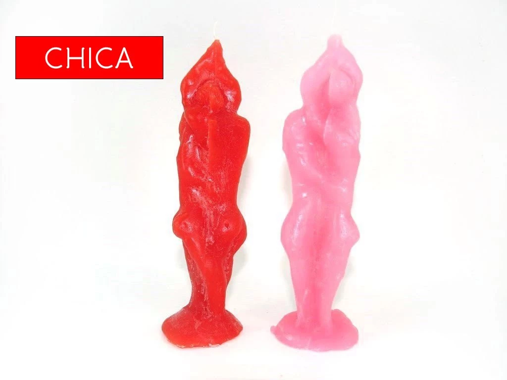 365 - Vela Pareja Entrelazada Chica 18 x 4.5 c