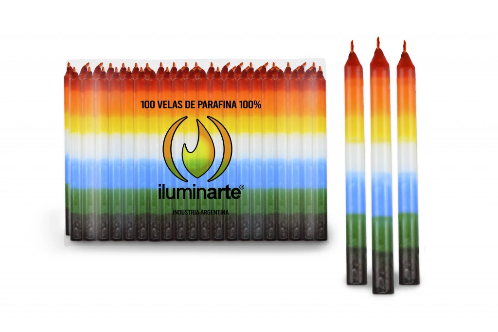 192A - Velas largas 7 colores x 100 unid.