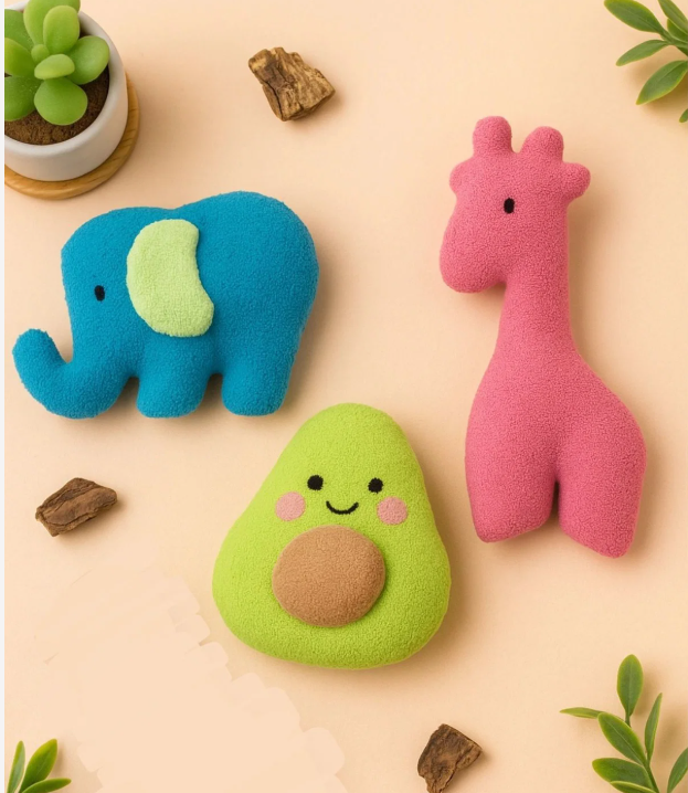 144 - Sonajero de animales de towel