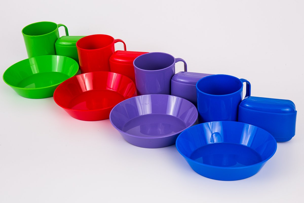 423 - Set escolar triple: plato hondo, taza y jabonera